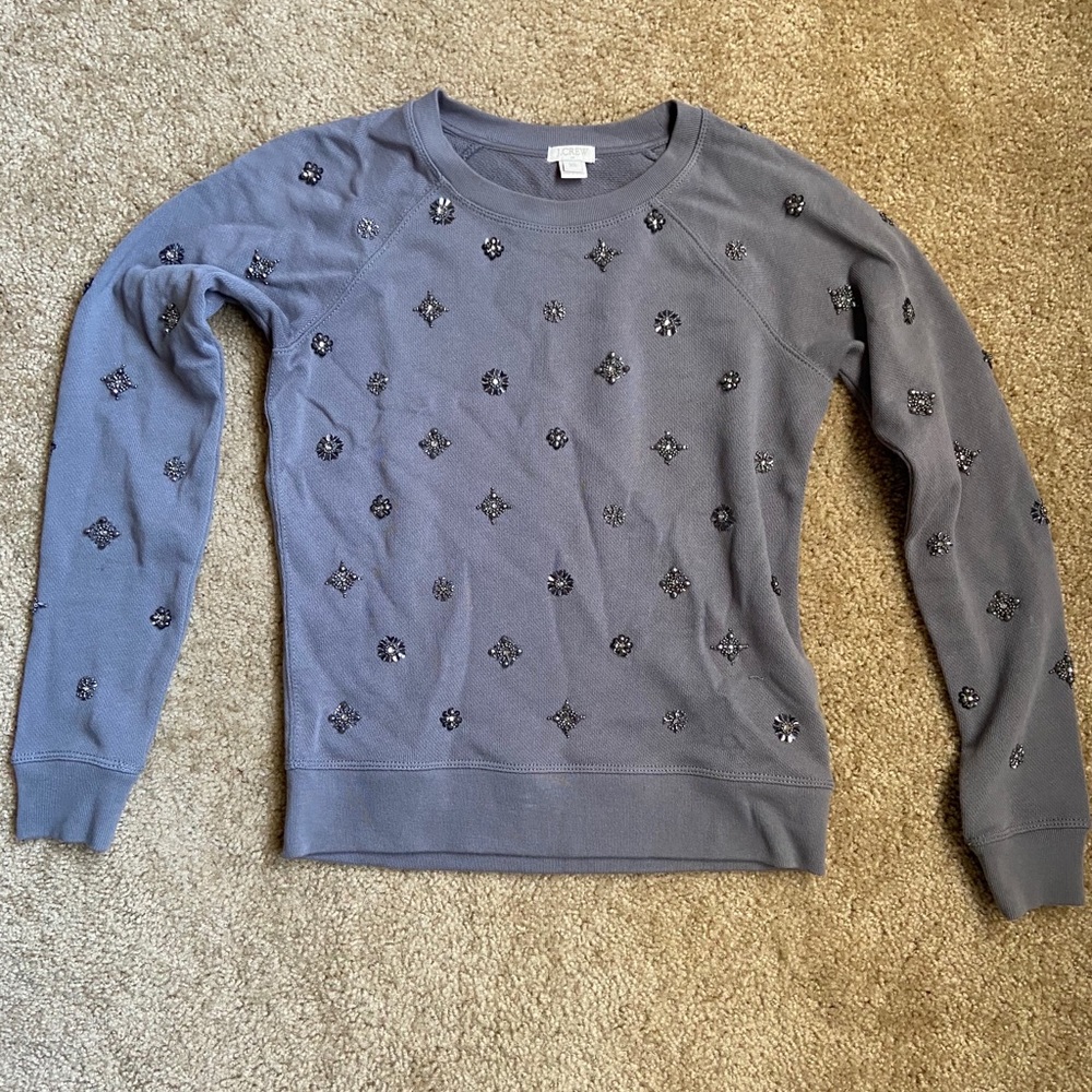 J. Crew Jeweled Sweatshirt